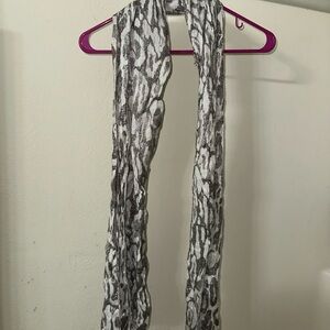 Chic Black and White Patterned Scarf